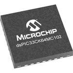DSPIC33CK64MC102-I/2N Microchip dsPIC33CK64MC10X, 16bit Digital Signal Processor 100MHz 64 kB Flash 28-Pin SSOP/UQFN