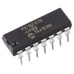 Microchip PIC16F676-I/P, 8bit PIC Microcontroller, PIC16F, 20MHz, 128 B, 1024 x 14 words Flash, 14-Pin PDIP