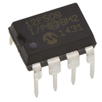 Microchip PIC12F509-I/P, 8bit PIC Microcontroller, PIC12F, 4MHz, 1K Flash, 8-Pin PDIP