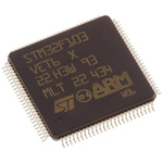 STMicroelectronics STM32F103VET6, 32bit ARM Cortex M3 Microcontroller, STM32F, 72MHz, 512 kB Flash, 100-Pin LQFP