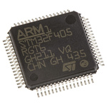 STMicroelectronics STM32F405RGT6, 32bit ARM Cortex M4 Microcontroller, STM32F4, 168MHz, 1.024 MB Flash, 64-Pin LQFP