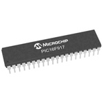 Microchip PIC16F917-I/P, 8bit PIC Microcontroller, PIC16F, 20MHz, 14 kB, 256 B Flash, 40-Pin PDIP