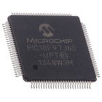 Microchip PIC18F97J60-I/PT, 8bit PIC Microcontroller, PIC18F, 41.667MHz, 128 kB Flash, 100-Pin TQFP