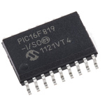 Microchip PIC16F819-I/SO, 8bit PIC Microcontroller, PIC16F, 20MHz, 3.584 kB, 256 B Flash, 18-Pin SOIC