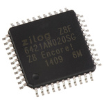 Zilog Z8F6421AN020SG, 8bit Z8 Microcontroller, Z8 Encore! XP, 20MHz, 64 kB Flash, 44-Pin LQFP