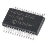 Microchip PIC18F25K80-I/SS, 8bit PIC Microcontroller, PIC18F, 64MHz, 32 kB Flash, 28-Pin SSOP