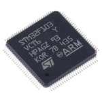 STMicroelectronics STM32F103VCT6, 32bit ARM Cortex M3 Microcontroller, STM32F1, 72MHz, 256 kB Flash, 100-Pin LQFP