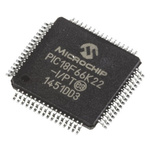 Microchip PIC18F66K22-I/PT, 8bit PIC Microcontroller, PIC18F, 64MHz, 1 kB, 64 kB Flash, 64-Pin TQFP