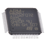 STMicroelectronics STM32F072R8T6TR, 32bit ARM Cortex M0 Microcontroller, STM32F0, 48MHz, 64 kB Flash, 64-Pin LQFP