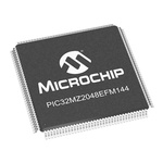 Microchip PIC32MZ2048EFM144-I/PL, 32bit MIPS® MicroAptiv™ Microcontroller, PIC32MZ, 200MHz, 160 (Boot Flash) kB, 2.048