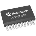 Microchip PIC16F687-I/SO, 8bit PIC Microcontroller, PIC16F, 20MHz, 2048 words Flash, 20-Pin SOIC