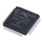 Microchip PIC32MX340F256H-80I/PT, 32bit PIC Microcontroller, PIC32MX, 80MHz, 12 kB, 256 kB Flash, 64-Pin TQFP