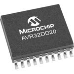 Microchip AVR32DD20-E/SO, 8bit 8 bit MCU Microcontroller, AVR, 24MHz, 32 KB Flash, 20-Pin SOIC