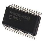 Microchip PIC18F2455-I/SO, 8bit PIC Microcontroller, PIC18F, 48MHz, 24 kB, 256 B Flash, 28-Pin SOIC