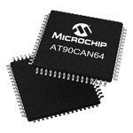 Microchip AT90CAN64-16AU, 8bit AVR Microcontroller, AT90, 16MHz, 64 kB Flash, 64-Pin TQFP