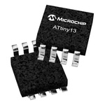 Microchip ATTINY13V-10PU, 8bit AVR Microcontroller, AVR, 10MHz, 1 kB Flash, 8-Pin PDIP