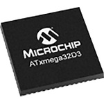 Microchip ATXMEGA32D3-AU, 8bit AVR Microcontroller, ATmega, 32MHz, 32 kB Flash, 64-Pin TQFP