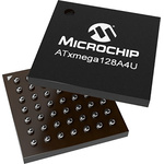 Microchip ATXMEGA128A4U-CU, 8bit AVR Microcontroller, ATmega, 32MHz, 128 kB Flash, 49-Pin VFBGA