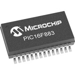 Microchip PIC16F883-E/SS PIC Microcontroller MCU, PIC16, 28-Pin SSOP
