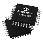 Microchip ATTINY828-AU, 8bit AVR Microcontroller, ATtiny828, 20MHz, 8 kB Flash, 32-Pin TQFP