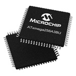Microchip ATXMEGA256A3BU-MH, 8bit AVR Microcontroller, AVR XMEGA, 32MHz, 256 + 8 kB Flash, 64-Pin QFN