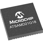 Microchip ATSAMD21G18A-MU, 32bit ARM Cortex M0+ Microcontroller, ATSAMD, 48MHz, 256 kB Flash, 48-Pin QFN