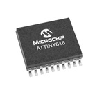 Microchip ATTINY816-SN, 8bit AVR Microcontroller, ATtiny816, 20MHz, 8 kB Flash, 20-Pin SOIC