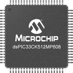 Microchip dsPIC33CK512MP608-E/PT dsPIC Microcontroller, 80-Pin TQFP