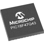 Microchip PIC18F47Q43-I/MP, 8bit PIC18 Microcontroller, PIC18, 64MHz, 28 KB EEPROM, Flash, 40-Pin QFN