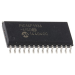Microchip PIC16F1936-I/SO, 8bit PIC Microcontroller, PIC16F, 32MHz, 8192 x 14 words, 256 B Flash, 28-Pin SOIC