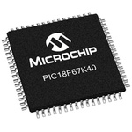 Microchip PIC18F67K40-E/PT, 8bit PIC Microcontroller, PIC18F, 64MHz, 128 kB Flash, 64-Pin TQFP