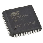 Microchip AT89C51ED2-SLSUM, 8bit 8051 Microcontroller, AT89, 40 MHz, 60 MHz, 64 kB Flash, 44-Pin PLCC