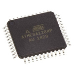 Microchip ATMEGA1284P-AU, 8bit AVR Microcontroller, ATmega, 20MHz, 128 kB Flash, 44-Pin TQFP