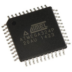 Microchip ATMEGA324P-20AU, 8bit AVR Microcontroller, ATmega, 20MHz, 32 kB Flash, 44-Pin TQFP