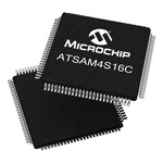 Microchip ATSAM4S16CA-AU, 32bit ARM Cortex M4 Microcontroller, SAM4S, 120MHz, 1.024 MB Flash, 100-Pin LQFP