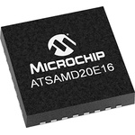 Microchip ATSAMD20E16A-MU, 32bit ARM Cortex M0+ Microcontroller, ATSAMD, 48MHz, 64 kB Flash, 32-Pin QFN