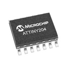 Microchip ATTINY204-SSN, 8bit AVR Microcontroller, ATtiny204, 20MHz, 2 kB Flash, 20-Pin SOIC