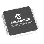 Microchip PIC24FJ256GA606-I/PT PIC Microcontroller, PIC24F, 64-Pin TQFP