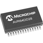 Microchip AVR64DD28-I/SS, 8bit 8 bit MCU Microcontroller, AVR, 24MHz, 64 KB Flash, 28-Pin SSOP