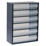 Raaco 6 Drawer Storage Unit, Steel, 417mm x 306mm x 150mm, Blue