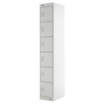 6 Door Steel Grey Industrial Locker, 1800 mm x 300 mm x 450mm