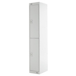 2 Door Steel Grey Industrial Locker, 1800 mm x 300 mm x 450mm