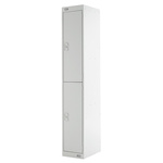 2 Door Steel Grey Industrial Locker, 1800 mm x 300 mm x 300mm
