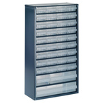 Raaco 40 Drawer Storage Unit, Steel, 552mm x 306mm x 150mm, Blue