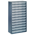 Raaco 48 Drawer Storage Unit, Steel, 552mm x 306mm x 150mm, Blue