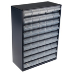 Raaco 45 Drawer Storage Unit, Steel, 417mm x 306mm x 150mm, Blue