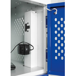 RS PRO 10 Door Vented Mild Steel Blue Laptop Charging Locker, 1800 mm x 450 mm x 450mm