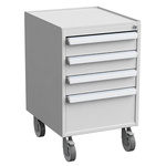 Treston 3 Drawer Unit, Steel, 700mm x 450mm x 520mm, Grey