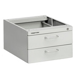 Treston 2 Drawer Unit, 245mm x 370mm x 460mm, Grey