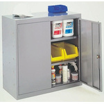 RS PRO 2 Door Mild Steel Grey Tool Locker, 984 mm x 915 mm x 505mm